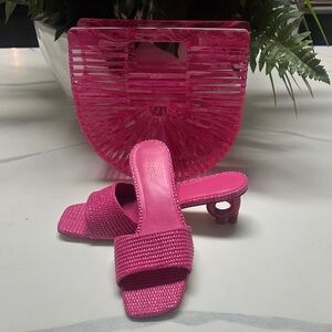 Cult Gaia Pink Women's Shoes & Cult Gaia Bag. It’s a set,Be summer ready with me